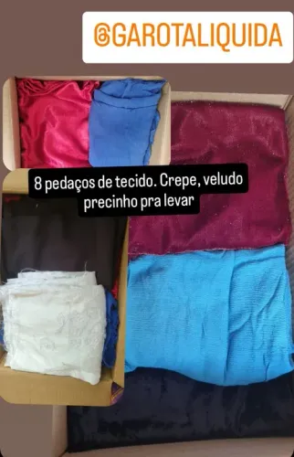 Tecidos Crepe, Veludo e outros - Retalhos - Preço de desapego!