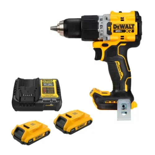 Kit Parafusadeira/Furadeira de Impacto 1/2" 2 Baterias 20V 2Ah Xr Bruslhess DeWalt DCD805