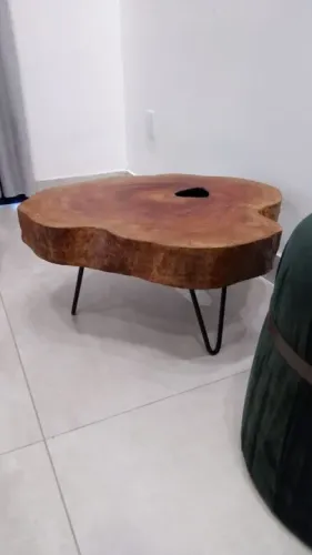 Mesa de centro de bolacha rústica