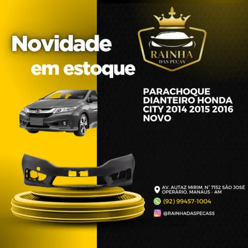 Parachoque Dianteiro Honda City 2014 2015 2016 Novo