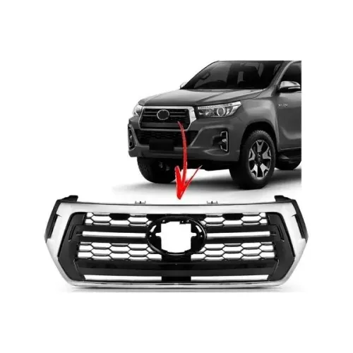Grade Central Hilux 2018\20 cromada\preta brilhante nova