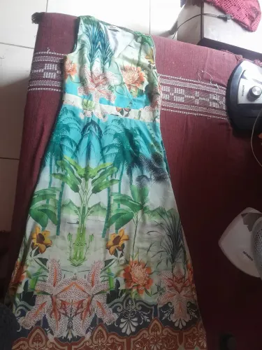 vestido longo estampado amaram M