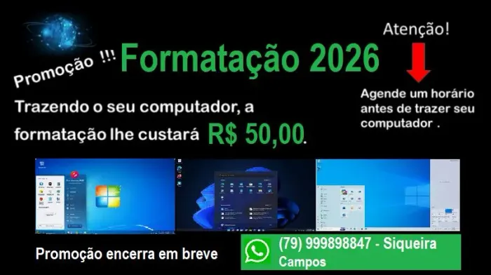 Formatação e instalação do windows 