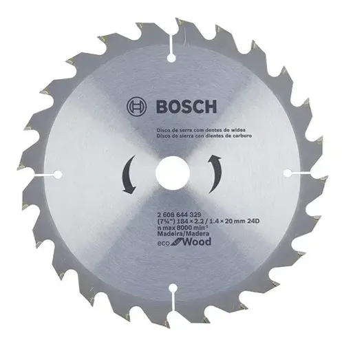 Disco De Serra Circular Eco 7 1/4 184mm 24 Dentes Bosch
