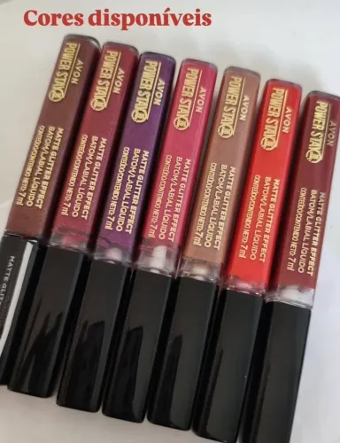Batom Líquido Matte Glitter Avon Power Stay - Cores Incríveis!
