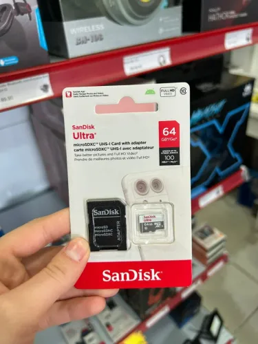 Cartão de Memória 64GB Sandisk Classe 10 