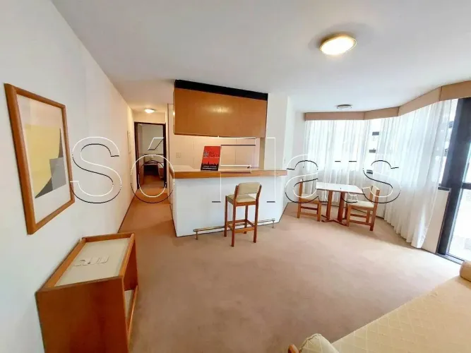 Flat Baden Baden para locação em Congonhas com 48m², 1 dorm e 1 vaga de garagem.