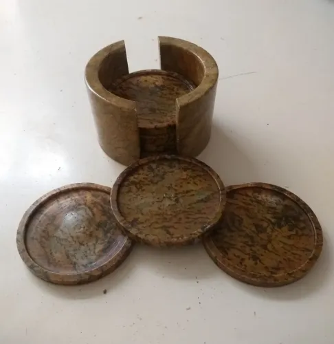 Jogo porta copos de Pedra Sabão