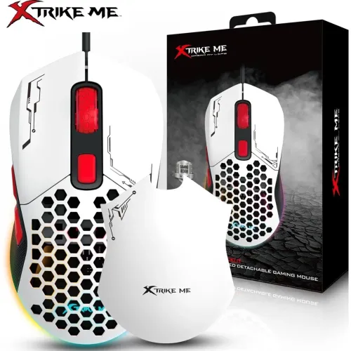 Mouse Gamer com Fio 7.200 Dpi, RGB, Design Customizável, Branco - Xtrike-ME em São Luís ma