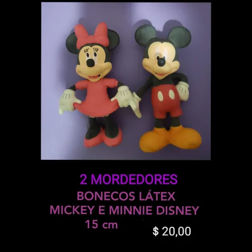 Mickey e Minnie - Mordedores de Látex 15cm