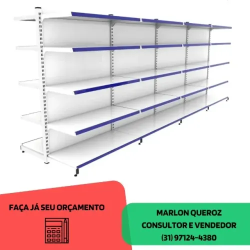 Gondola de Centro 170x95 CM Branca Polar
