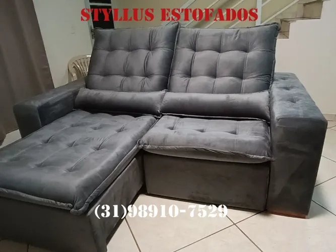 Sofá retrátil 3 Lugares - Novo