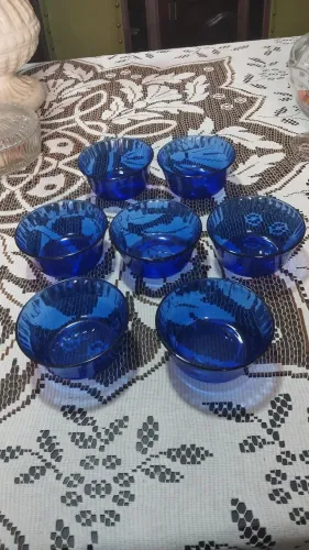 Jogo de 7 potes Colorex antigos 