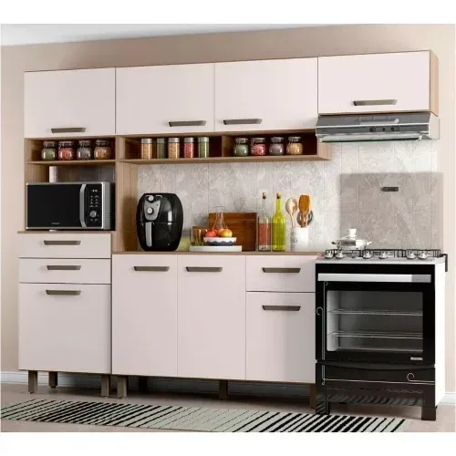 Armário de cozinha completo e moderno Perfeito para quem busca praticidade estilo na cozin