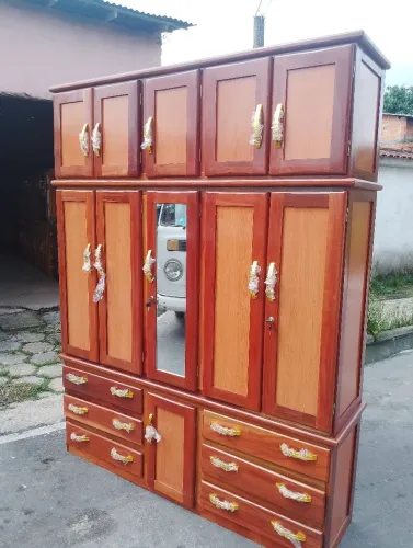 Guarda roupa de casal 5 portas novo -frete grátis.