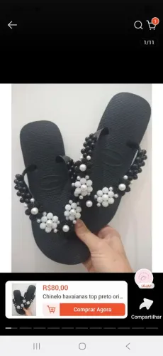 Chinelos havaianas top decorado
