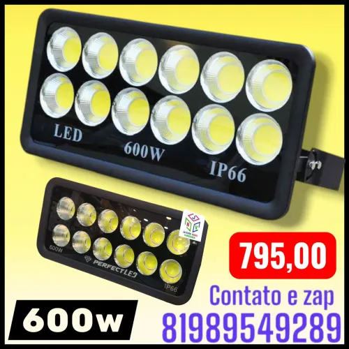 Refletor de Led 600W iluminação Cob 