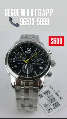 Relógio Tissot Modelo Prc 200 Multifuncional - Mostrador Preto