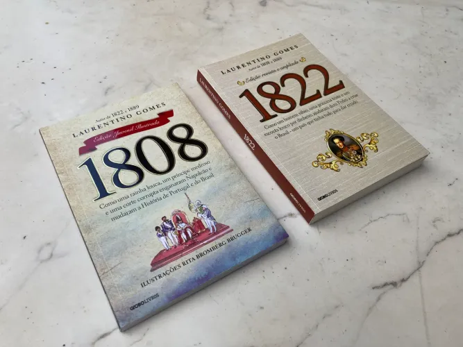 Dois Livros de Laurentino Gomes 1808 e 1822