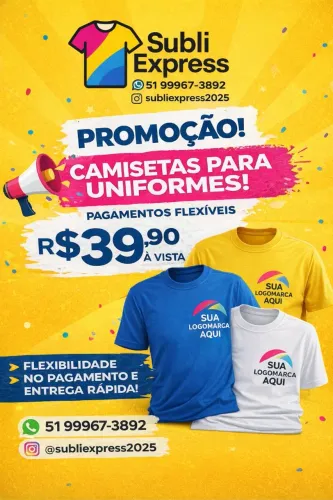 Super promoção de uniformes para seu Negócio.