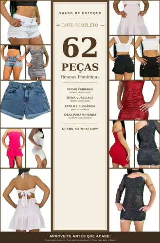 Roupas femininas novas. Saldo de estoque