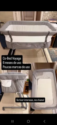 Co-Bed Voyage (Berço Acoplado) com Colchão - 6 meses de Uso - Na caixa!!!