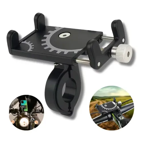 Suporte para Celular Bike Moto Regulagem Universal Forte Alumínio Guidão Fixo