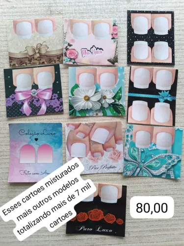 Kits pedrariaa para unhas, cartões e pincéis ultimos kits