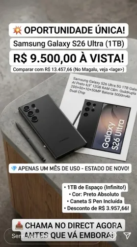 Vendo celular Samsung S26 Ultra - 1 T