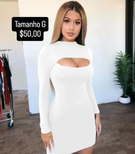 Lindo Vestido Feminino Branco G