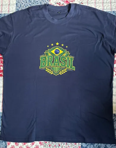 Camiseta do Brasil oversized 100% algodão 