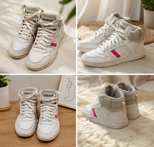 Tênis Adidas Cano Alto Branco Original Tam. 34