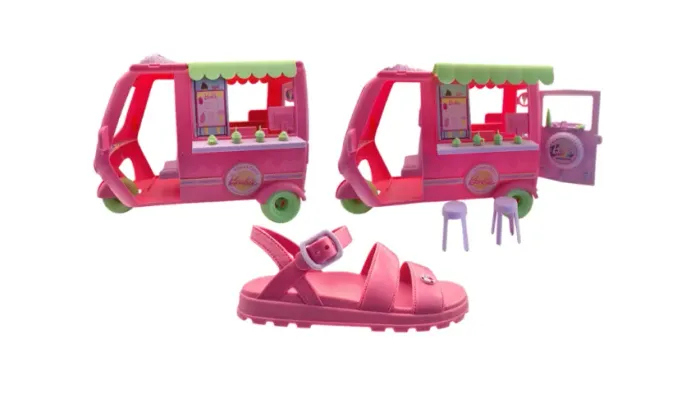 Sandália Infantil Meninas com Sorveteria Grendene Kids Rosa 23221BP751