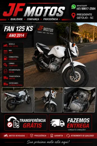 Fan 125 2014 Ks Vendo troco financio via banco