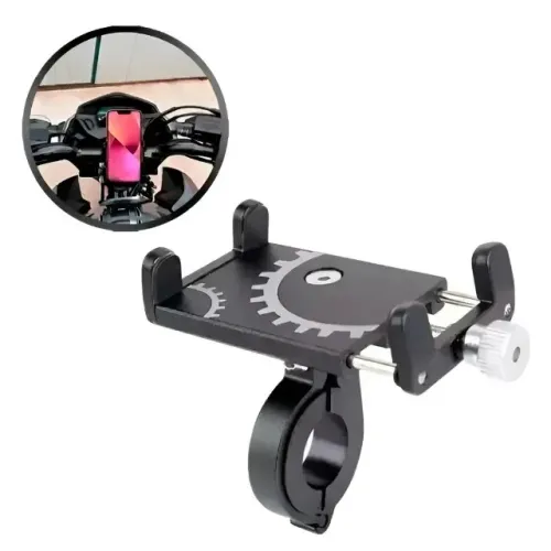 Suporte Celular Moto e Bicicleta Metal B-Max BMG-61 Universal Ajustavel GPS Guidao Smartph