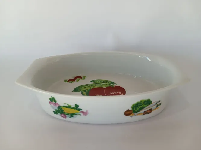 Travessa Refratária Vintage Porcelana Real - Linha Calorama - 25 cm