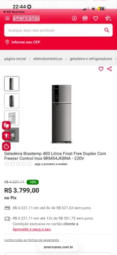 Geladeira Frost free