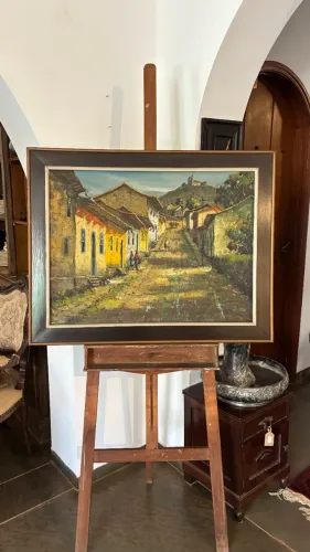 Quadro Óleo Sobre Tela Antigo