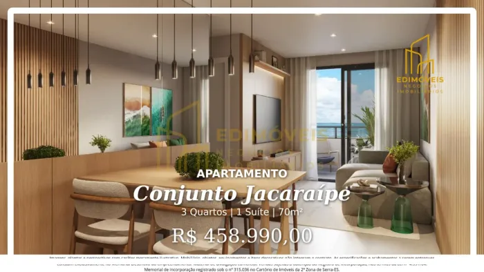 Linda vista e conforto em Conjunto Jacaraípe: apartamento de 3 quartos com suíte!