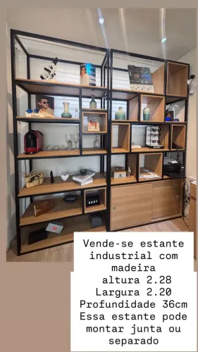 Vendo Estante Industrial em Madeira