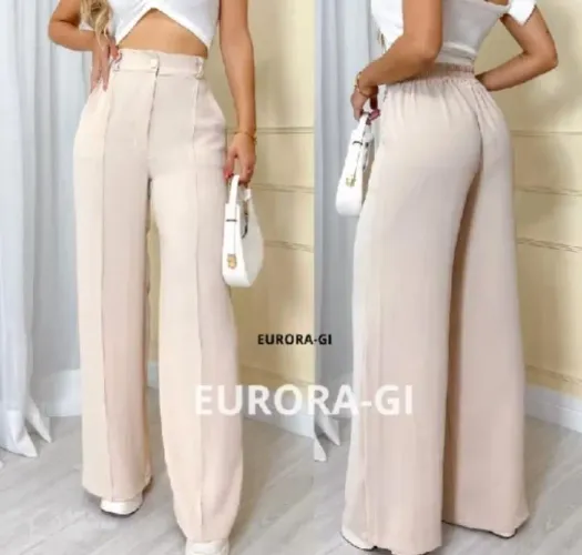 Calça pantalona forrada