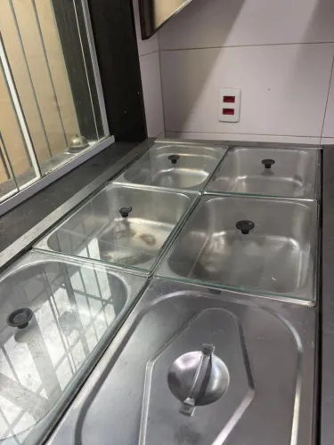 Buffet Bancada Térmica Quente 6 Cubas Gastronômicas