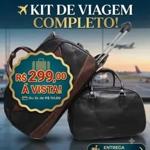 KIT VIAGEM MALA COM BOLSA DE MÃO! SOMENTE 299! ENTREGO EM TODO DF