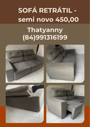 Sofá retrátil semi novo