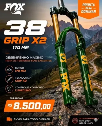 Suspensão Fox 38 Green 170mm série Limitada de 1.000 peças no miundo
