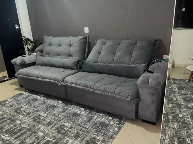 Sofá novíssimo 3 metros perfeito retrátil e reclinável