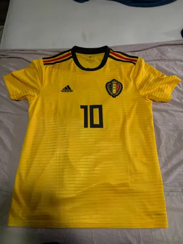 Camisa Bélgica II COPA 2018 Hazard 10 tamanho g original
