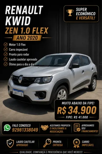 Renault Kwid Zen 1.0 Flex 12V 5P Mec. 2020
