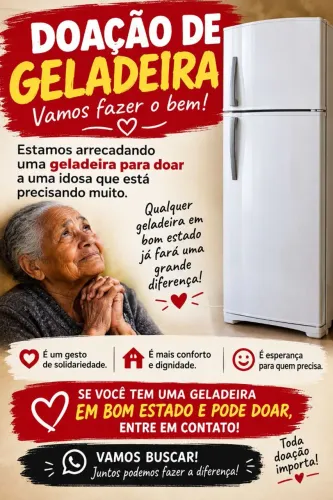 doe uma geladeira usada pra idosa