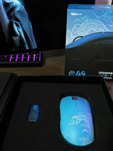 Mouse Gamer ATK A9 Air+ Plus LEV Leviatan 8K Sem Fio Novo Xraypad Obsidian Air